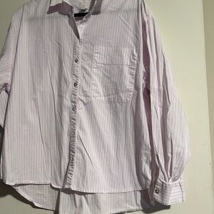 a new day Women's Light Pink Striped Blouse